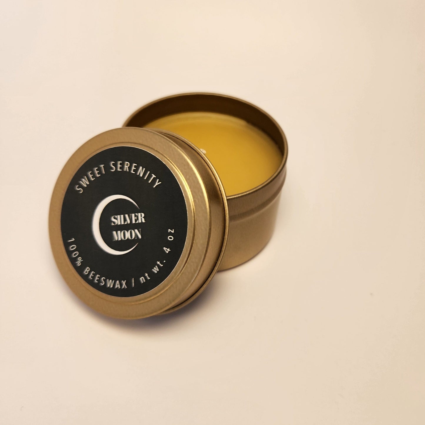 Sweet Serenity - 4oz Beeswax Candle in Gold Tin